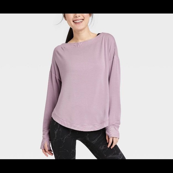 All in Motion™ Women's Super Soft Modal Sweatshirt - Mauve - Picture 2 of 6